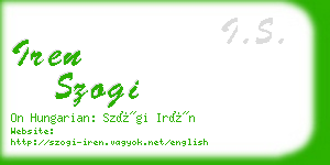 iren szogi business card